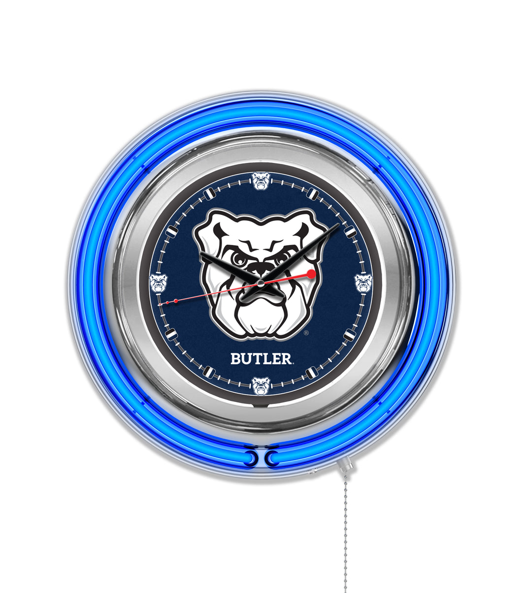 Butler Bulldogs Double Neon Wall Clock - 15 