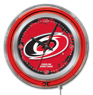 Carolina Hurricanes Double Neon Wall Clock - 15 "