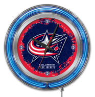 Columbus Blue Jackets Double Neon Wall Clock - 15 "