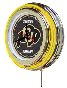 Colorado Buffaloes Double Neon Wall Clock - 15"