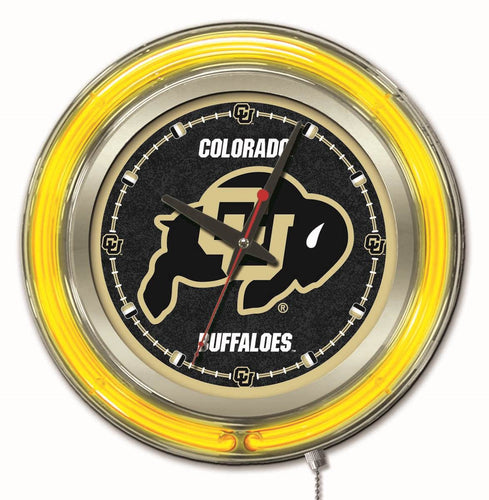 Colorado Buffaloes Double Neon Wall Clock - 15 