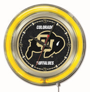 Colorado Buffaloes Double Neon Wall Clock - 15 "
