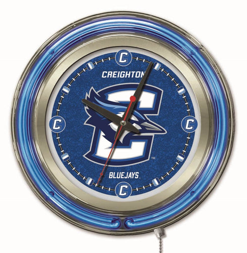 Creighton Blue Jays Double Neon Wall Clock - 15 