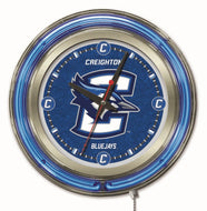 Creighton Blue Jays Double Neon Wall Clock - 15 "