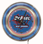 DePaul Blue Demons Double Neon Wall Clock - 15 "