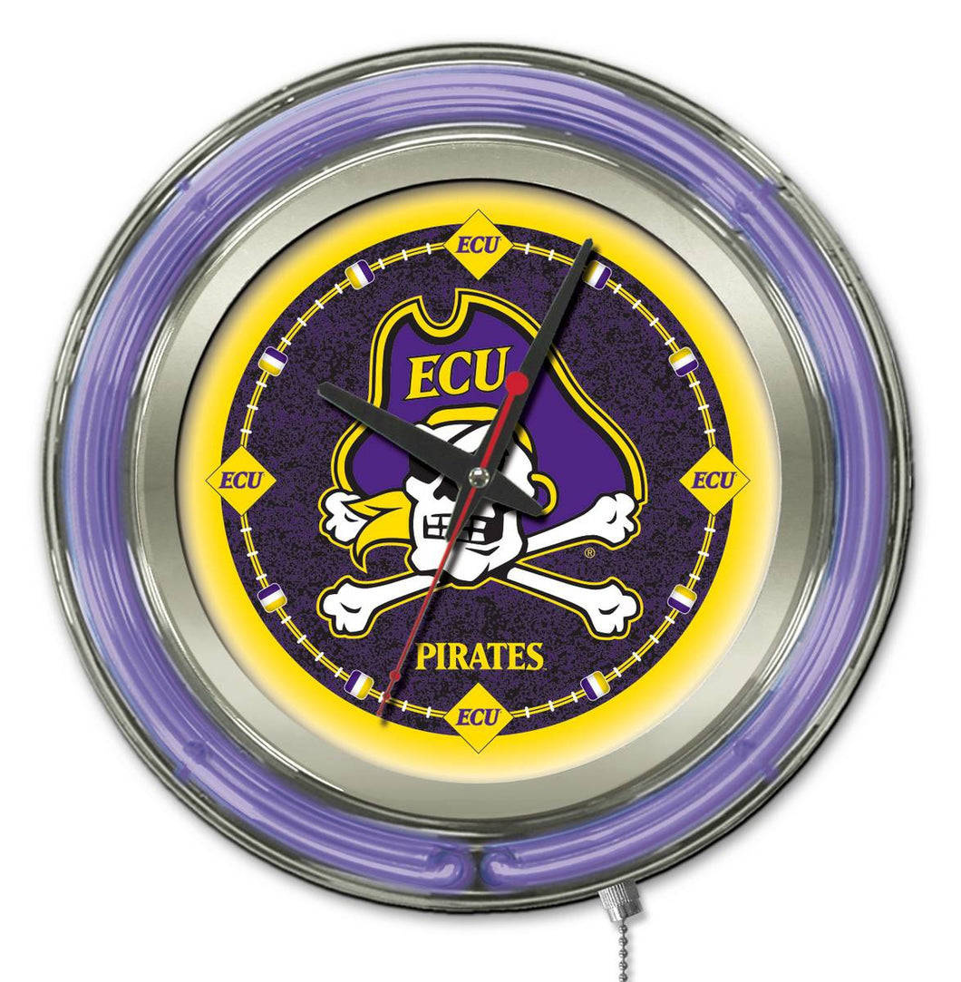 East Carolina Pirates Double Neon Wall Clock - 15 