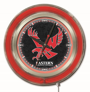 Eastern Washington Eagles Double Neon Wall Clock - 15 "