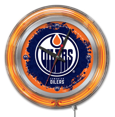 Edmonton Oilers Double Neon Wall Clock - 15 