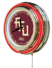 Florida State Seminoles Script Double Neon Wall Clock - 15"