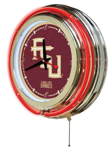 Florida State Seminoles Script Double Neon Wall Clock - 15"