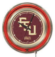 Florida State Seminoles Script Double Neon Wall Clock - 15 "