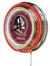 Florida State Seminoles Double Neon Wall Clock - 15"
