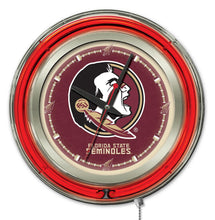 Florida State Seminoles Double Neon Wall Clock - 15 "