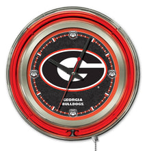 Georgia Bulldogs Double Neon Wall Clock - 15 "