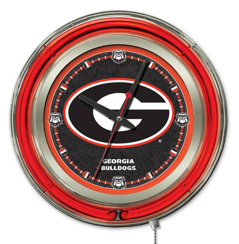 Georgia Bulldogs Double Neon Wall Clock - 15 
