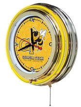 Georgia Tech Yellow Jackets Double Neon Wall Clock - 15"