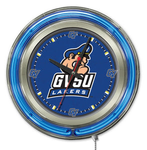Grand Valley State Lakers Double Neon Wall Clock - 15 "