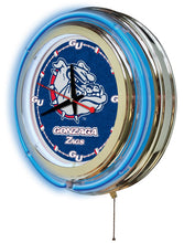 Gonzaga Bulldogs Double Neon Wall Clock - 15"