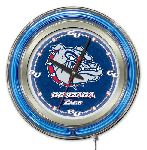 Gonzaga Bulldogs Double Neon Wall Clock - 15 