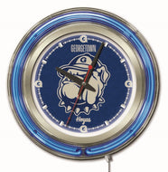 Georgetown Hoyas Double Neon Wall Clock - 15 "