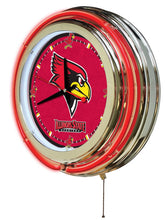 Illinois State Red Birds Double Neon Wall Clock - 15"