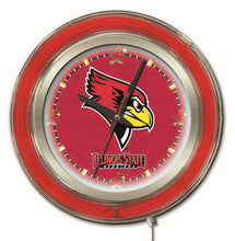 Illinois State Red Birds Double Neon Wall Clock - 15 "