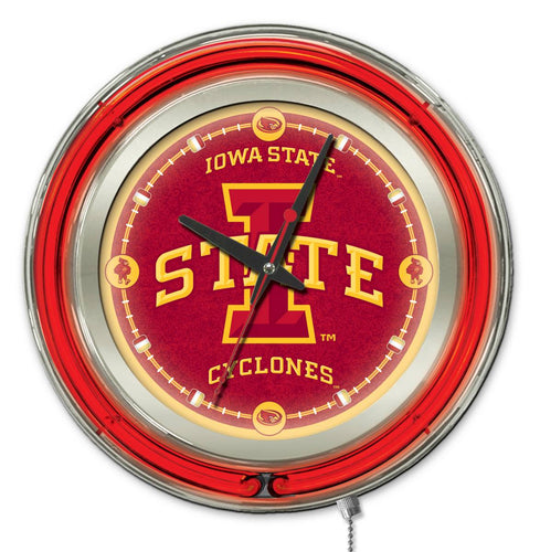 Iowa State Cyclones Double Neon Wall Clock - 15 