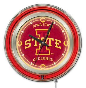 Iowa State Cyclones Double Neon Wall Clock - 15 "