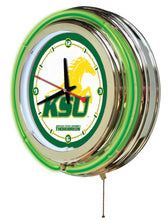 Kentucky State Thorobreds Double Neon Wall Clock - 15"