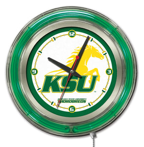 Kentucky State Thorobreds Double Neon Wall Clock - 15 "