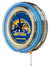 Kent State Golden Flashes Double Neon Wall Clock - 15"