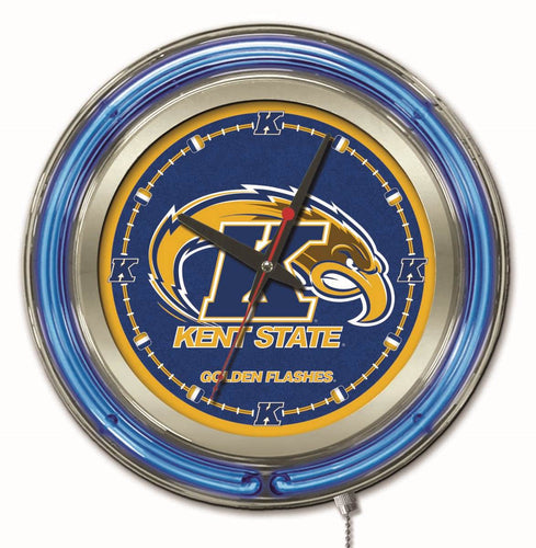 Kent State Golden Flashes Double Neon Wall Clock - 15