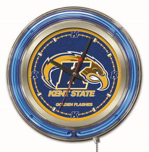 Kent State Golden Flashes Double Neon Wall Clock - 15"
