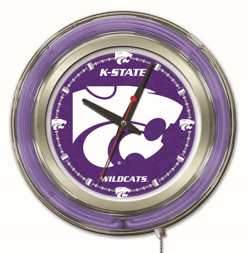 Kansas State Wildcats Double Neon Wall Clock - 15 
