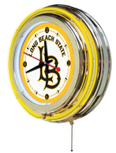 Long Beach State Dirtbags Double Neon Wall Clock - 15"