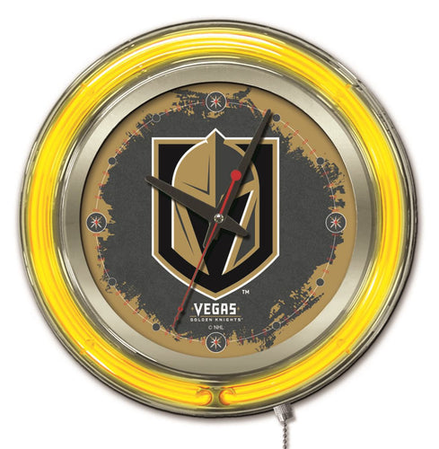 Vegas Golden Knights Double Neon Wall Clock - 15 