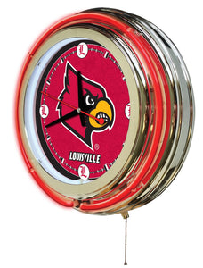 Louisville Cardinals Double Neon Wall Clock - 15"