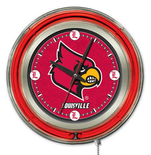 Louisville Cardinals Double Neon Wall Clock - 15 "