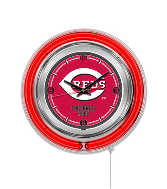 Cincinnati Reds Double Neon Wall Clock - 15