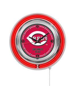 Cincinnati Reds Double Neon Wall Clock - 15"