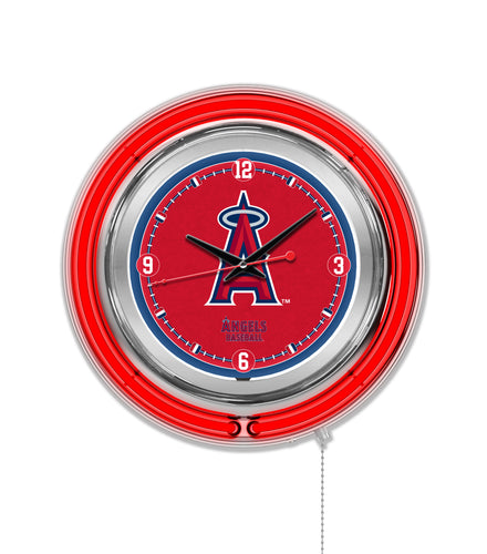 Los Angeles Angels Double Neon Wall Clock - 15