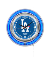 Los Angeles Dodgers Double Neon Wall Clock - 15"