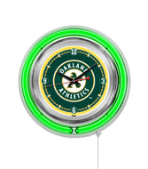 Oakland Athletics Double Neon Wall Clock - 15"