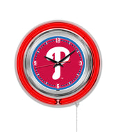 Philadelphia Phillies Double Neon Wall Clock - 15"