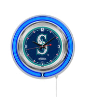 Seattle Mariners Double Neon Wall Clock - 15"