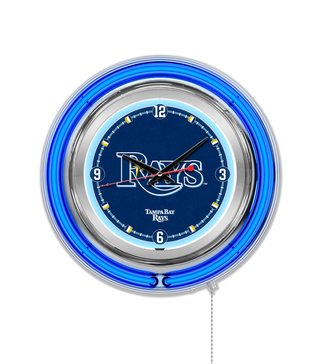 Tampa Bay Rays Double Neon Wall Clock - 15 – Sports Fanz