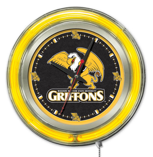 Missouri Western State Griffons Double Neon Wall Clock - 15 