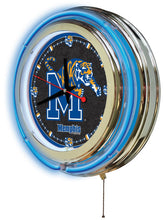Memphis Tigers Double Neon Wall Clock - 15"