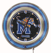 Memphis Tigers Double Neon Wall Clock - 15 "