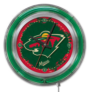 Minnesota Wild Double Neon Wall Clock - 15 "